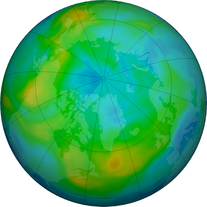 Arctic ozone map for 14 November 2023